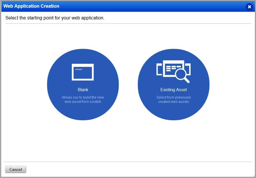 Web Application Scanning Choose the starting point Select Blank and you ll be able to build the new web