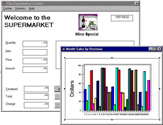 104 ASNA Visual RPG for Smarties 12. Run the program and request the Revenue Statistics. You should see the following: To close the graph form, click on the Close button in the top-right corner.