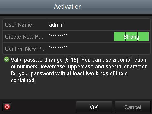 2.2 Activating Your Device Purpose: For the first-time access, you need to activate the device by setting an admin password. No operation is allowed before activation.