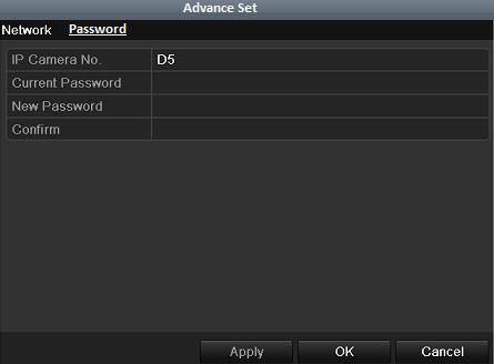 Figure 2. 25 Password Configuration of the Camera 3. Click OK to save the settings and exit the interface.