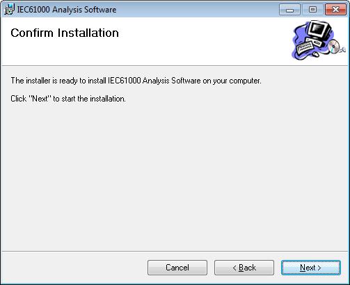 2.4 Installing the Software 8. A window prompting you to start the installation appears. If the installation settings are okay, click Next. The software installation starts.