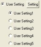 4.1 Selecting a Test Schedule Menu Creating Your Own Custom Test Schedule Menu (User Setting) 2. Click User Setting. 3. Click Setting.