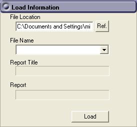 5.1 Loading Setting Information and Measured Data Selecting the Type of Data to Load 2. Select one of the two data types listed under Load. Selecting a File to Open 3. Specify the file location.
