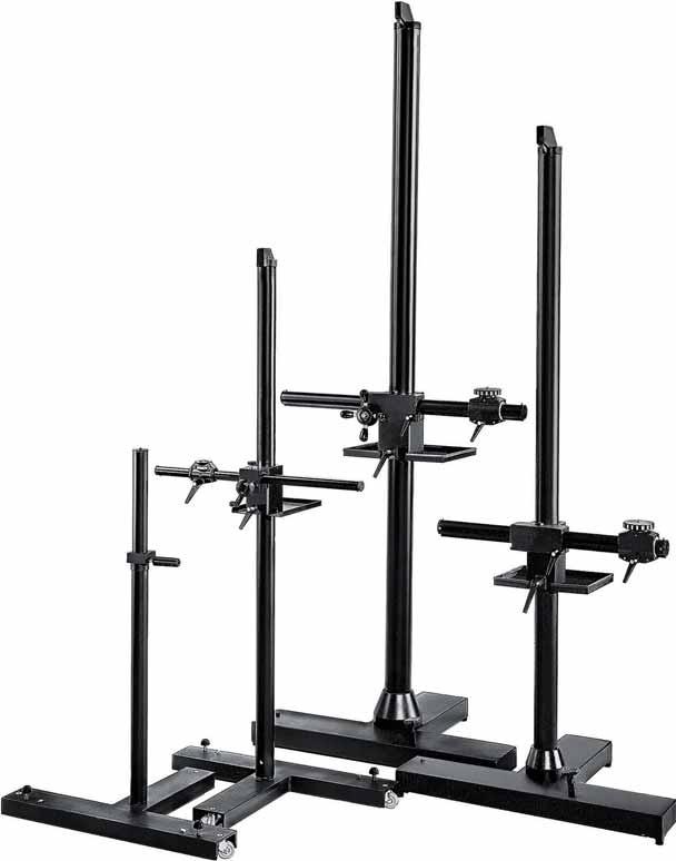 STUDIO STANDS 800 806 816 809 Key to symbols Minimum working height Maximum working height Stand base dimension Stand height Stand weight Maximum load capacity Load capacity Arm Base Camera MANFROTTO