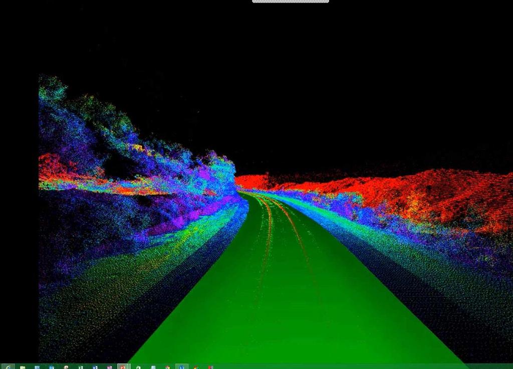 You can also create a model along the track and then include the 3D model, along with your point cloud data to have two different end products.