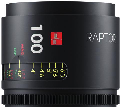 TECHNICAL SPECIFICATIONS RAPTOR 1 MM 1 MM Magnification 1:1 Aperture T 2.9 - T 22 Max.