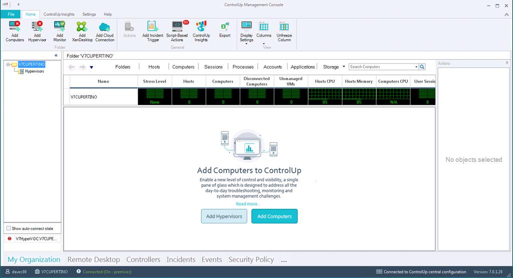 ControlUp s On-Premises Console Launched Successfully Figure 37: First time you login to ControlUp s Console Installation Completed Successfully, you are ready to start