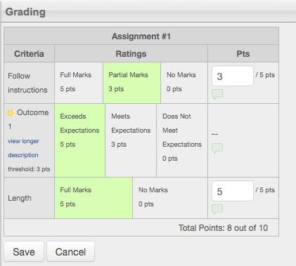 Use Rubrics for Grading SpeedGrader also supports the use of Rubrics, which can help you communicate your expectations for any
