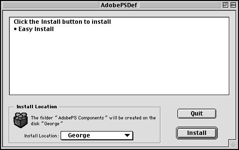Click Continue. Fig. 119 Review Settings. Click Install. Fig. 116 Select AdobePS Driver. 25 Fig.