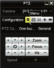 2. Click the PTZ Control icon in the Quick Setting Toolbar. The PTZ camera Live View window will expand to full screen and the pop-up window shown below will open.