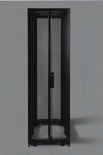 The doors are perforated for optimal airflow, which exceeds server manufacturer requirements.