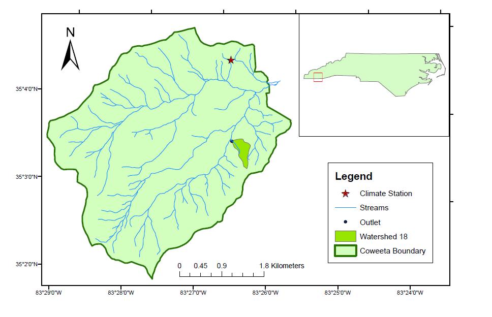 Coweeta Watershed TOPModel Located in western NC Long Term Ecological Research