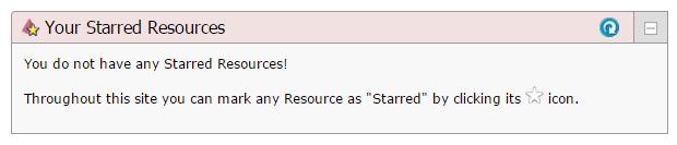 Click on the Home tab. Under Your Starred Resources click the refresh button.