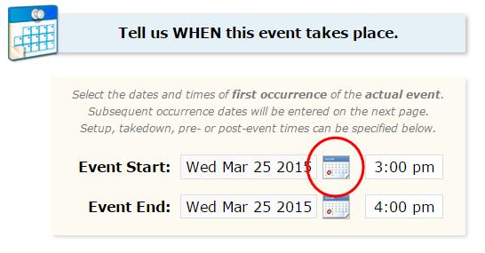 If your request is for one occurrence, select No. If your request is for multiple occurrences, select Yes. Enter the Start and End date for your request.