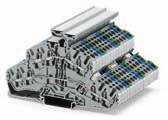 ? Double Deck Terminal Blocks 2.5 (4) mm 2 /AWG 12 Series 2002 0.25 2.5 (4) mm 2 ➊ AWG 22 12 500 V/6 kv/3 600 V, 20 A I N 24 A 600 V, 20 A Terminal block width 5.2 mm / 0.205 in L 10 12 mm / 0.