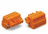 with CAGE CLAMP and screw flanges, with coding fingers, with two latches, orange 7 231-307/107-000 10 231-310/107-000 12 231-312/107-000 14 231-314/107-000 16 231-316/107-000 of poles 2-conductor