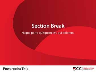 Presentation title slide If there are any specific section breaks in the