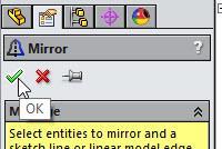 Select the mirror entities command.