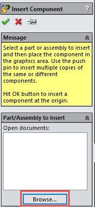 Choose Browse from the Insert Component dialog box.
