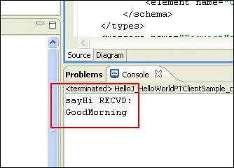 CHAPTER 3 Artix Designer Tutorials Running the JAX-RPC client To run the JAX-RPC client: 1. Right-click the JaxRpcHello project folder and in the context menu, select Run As Run. 2.