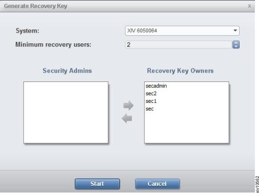 Figure 31. The Generate Recoery Key screen Results The recoery key is generated and is aailable for the security administrators.