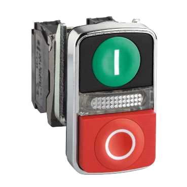 Product datasheet Characteristics XB4BW73731B5 green flush/red projecting illuminated double-headed pushbutton Ø22 1NO+1NC 24V Complementary Product weight Resistance to high pressure washer Colour