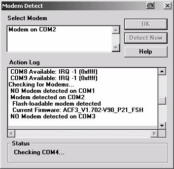 Pocket Modem 56k Update 6 Update 6.1 Flashcom.exe This function enables firmware updates of the modem without switching the EPROM. The new version is available from your service partner.