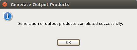Right click and select Generate Output Products.