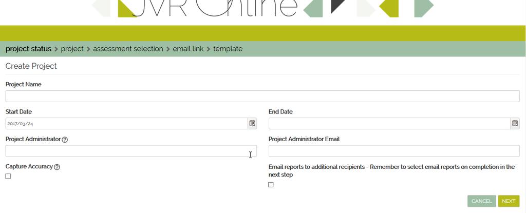 GETTING STARTED: Log on to the Portal using the URL (example.jvronline.net) and login details provided by Client Services.