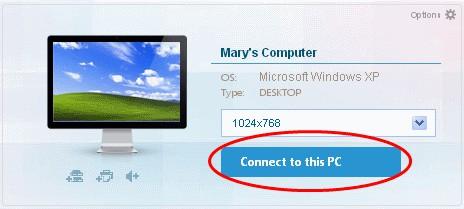 Should you wish, you can remove offline PCs from the screen by clicking the red 'X' at the top right of the box.