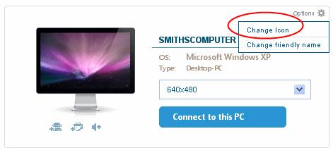 3.4.Other Settings To change the icon of the computer Click 'Options' at the