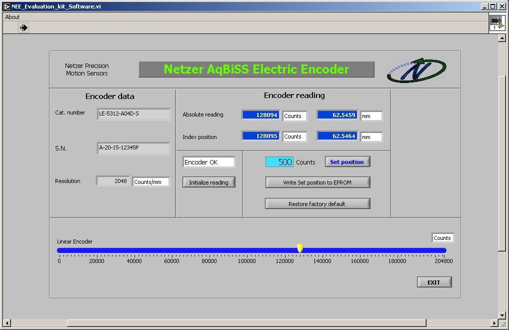 ENCODER READING 7. Encoder Reading This section explains the data fields and buttons that you can manipulate. 7.1.