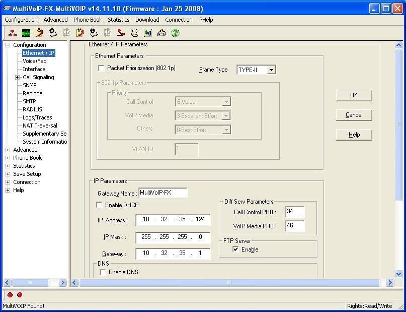 5.2. Administer IP Address Select Configuration > Ethernet / IP from the left pane, to display the Ethernet / IP