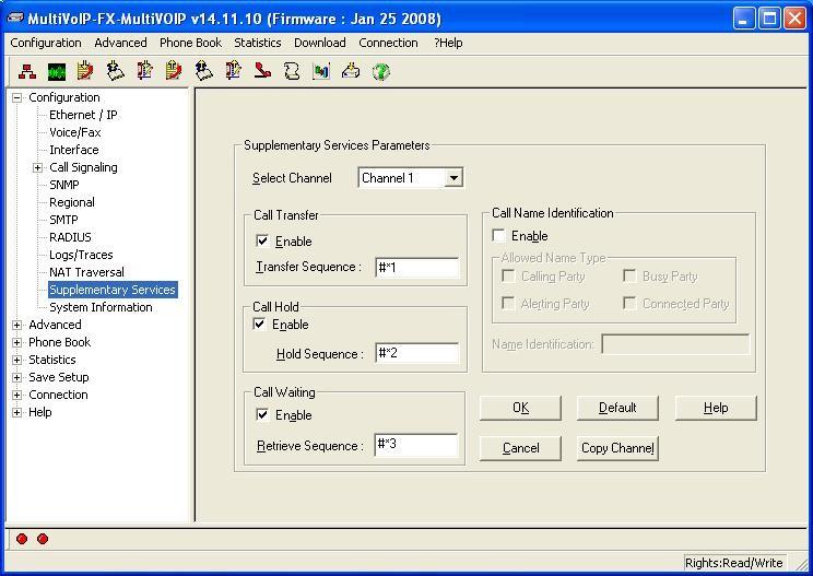 5.6. Administer Supplementary Services Select Configuration > Supplementary Services from the left pane, to display the Supplementary Services Parameters screen.