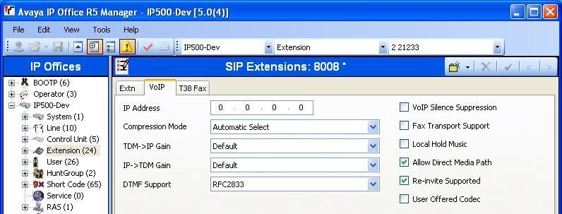 Enter the desired digits for Base Extension, and retain the default check in the Force Authorisation field shown below.