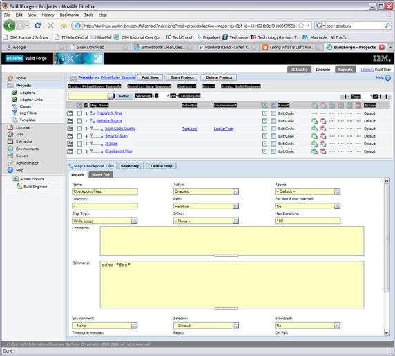 ibm.com/developerworks developerworks Project Configuration Snapshots Project Configuration Snapshots help you easily manage various project configurations for consistency, for better reuse of best