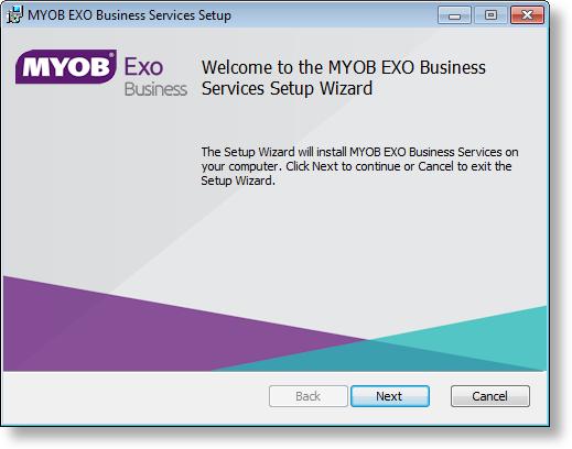 Installation Installing EXO Business Services Once the EXO Business system is set up, you can install supporting services for the EXO API and EXO Email Service using