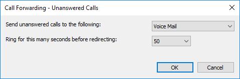 Overflow in case of unanswered calls To check and modify this setting: 3 Select 2 Select 1 Click 4 4 Check or click to modify the