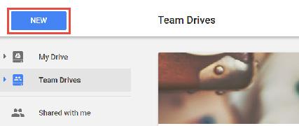 To the left of the screen, click Team Drives. 3. To the top left of the Google Drive Dashboard, click NEW. 4.