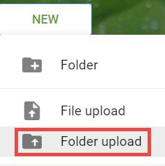 A New folder window will display. NOTE: Users can also right-click, then select New Folder. 3.