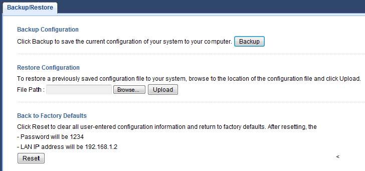 Chapter 10 Maintenance 10.7 Configuration Backup/Restore Screen Backup configuration allows you to back up (save) the WAP5805 s current configuration to a file on your computer.