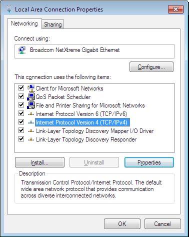 Appendix A Setting Up Your Computer s IP Address 5 Select Internet