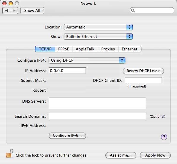 Appendix A Setting Up Your Computer s IP Address 4 For dynamically assigned settings, select Using DHCP from the Configure IPv4 list in the TCP/IP tab.