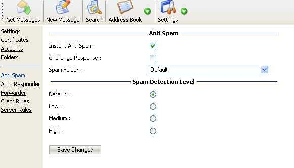AccessMail User Manual - Page 19 Anti Spam Figure 10 Anti-Spam allows you to control your own Anti Spam settings to manage Anti Spam efficiency, etc. (Figure 10).