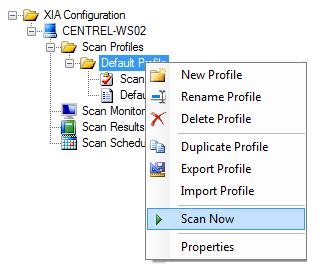 Right click on the Default Profile and click scan now NOTE: This will start a scan of Active Directory and