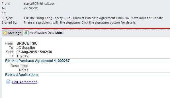 Receive an e-mail from HKJC to author the agreement Receive an E- mail from HKJC to Author the Agreement Edit Agreement