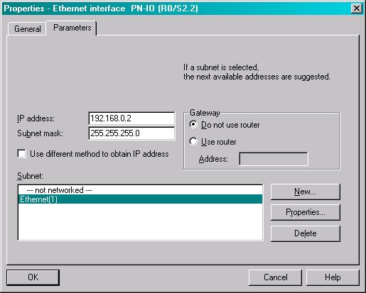 4.2 HW Config of the SIMATIC F-CPU 3. Select the existing Ethernet subnet and assign an IP address. 4.