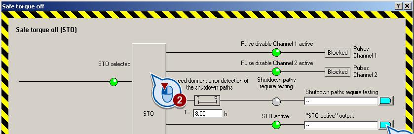 Commissioning 4.4 Extended Safety 4.4.3.5 Parameterizing STO If you require the status signal "STO active" in your higher-level controller, interconnect it accordingly.