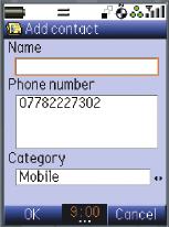 Storing a contact Your Contacts will give you quick access to names, numbers and email addresses.