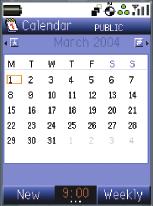 Storing an appointment in the Calendar and setting the alarm The Calendar lets you schedule and organise events such as appointments and meetings, and you can review your schedule of appointments by